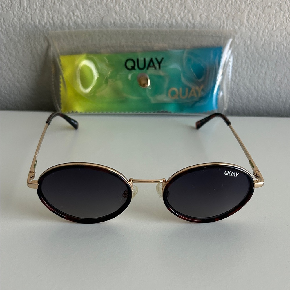 Quay Australia Gold and Black Sunglasses